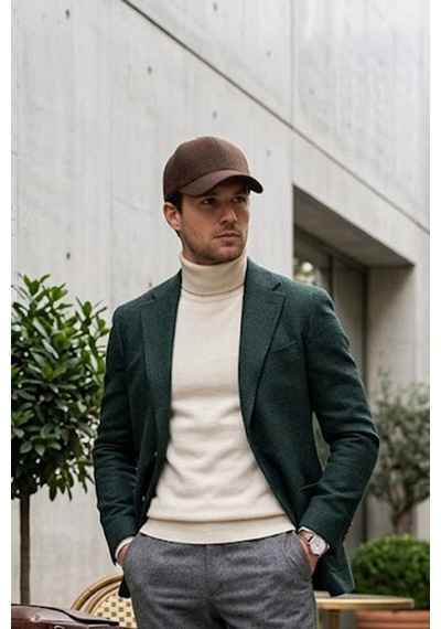 Ritagarcia Unisex Premium Kaşe Kumaş Kışlık Beyzbol Şapka Ayarlanabilir Siperli Kep Kahverengi