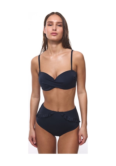 Penti Siyah New High Ruffle Yüksek Bel Bikini Altı