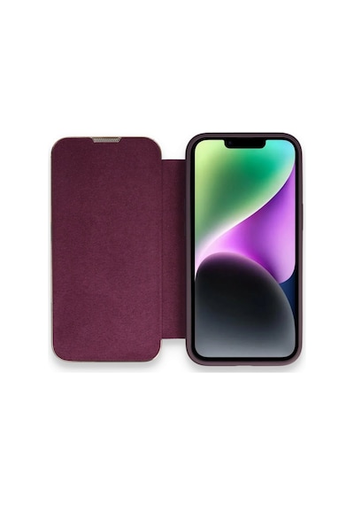 İphone 13 Pro Max Kılıf Dolpin Kapaklı - Derin Mor