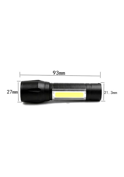 Watton Mini Çok Güçlü Şarjlı El Feneri Wt-030-6548 Siyah