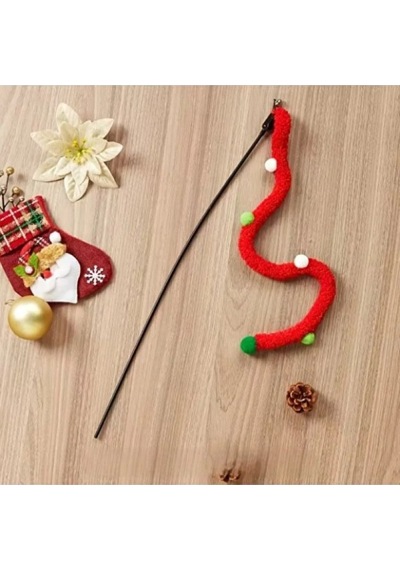 10 Adet Süs Tasarımlı Kedi Oltası Esnek Çubuklu
