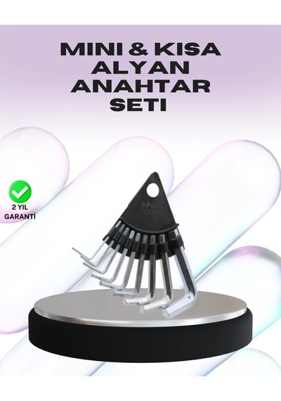 9 Parça Alyan Anahtar Seti Farklı Metrik Ölçü Pratik Taşıma 50424951