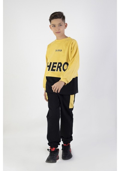 Harika Kids Erkek Çocuk Hero Baskılı Örme Basic Eşofman Takımı 001