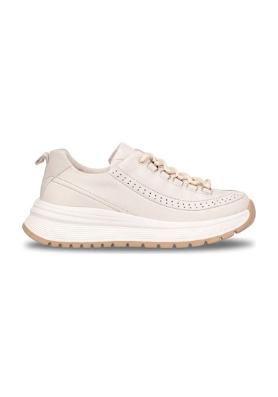 Mammamia D26ya-3905 Kadın Hakiki Deri Casual Ayakkabı Krem