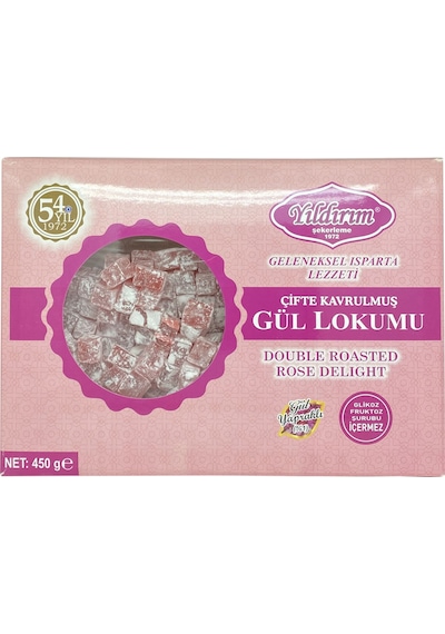 Yıldırım Şekerleme Çifte Kavrulmuş Gül Lokumu 450 G