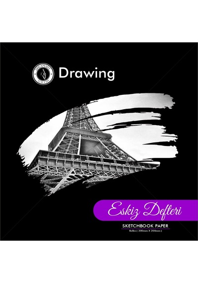 Dreamart Galery Eskiz Defteri 20x20 Cm 50 Yaprak Bej Renk Kağıt Spiralli Sert Kapak Karakalem Çizim Defteri