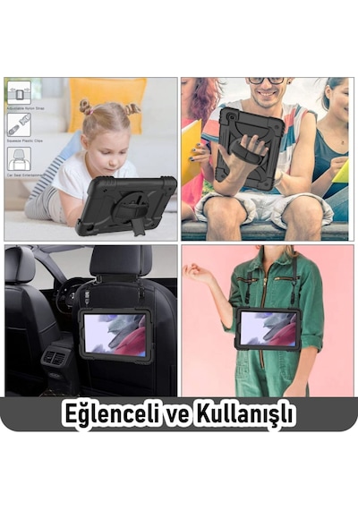 Samsung Galaxy Uyumlu Tab A7 Lite T220 - T225 Tablet Kılıfı Defender Askılı Tank Zırh Silikon Yüksek Koruma Kılıf Samsung Galaxy Uyumlu Tab A7 Lite T220 - T225 Tablet Kılıfı Defender Askılı Tank Zırh Silikon Yüksek Koruma Kılıf