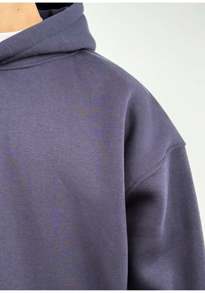 Zaee Basic Oversize Hoodie Gece Mavi