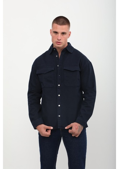 Banny Jeans Erkek Oversize Jean Gömlek Lacivert 001 Xs