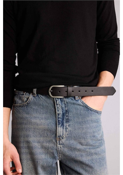 Defacto Erkek Dikdörtgen Toka Suni Deri Jean Kemeri H5071axnsbk27 Siyah-bk27