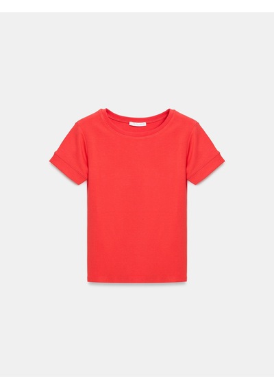 DİLVİN 32637 Bisiklet Yaka T-shirt-kırmızı