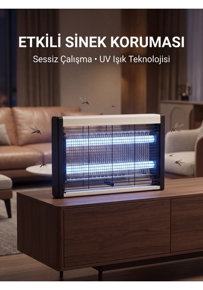Hubrendy Tekno Uv Işıklı Sinek Öldürücü Lamba Sessiz Çalışır