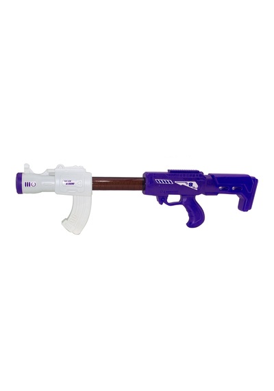 Oyuncak Top Atan Tüfek 50 Cm 8 Adet Sünger Top Mavi