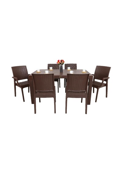 Depootoptan Mandella Elit 90 x 150 CM Rattan 2 Elit Koltuk 4 Elit Sandalye Masa Ta (397461619) Kahverengi Depootoptan Mandella Elit 90 x 150 CM Rattan 2 Elit Koltuk 4 Elit Sandalye Masa Ta (397461619) Kahverengi