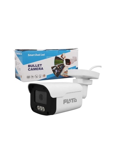 Sh Plato Pl-37707 Ahd Bullet Güvenlik Kamera 2mp 3 Warm Led Sesli 3.6mm Renkli Gece Görüş Mikrofonlu Najmaddin