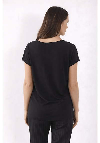 Fashion Friends Bayan T Shirt 26y0195k1 Siyah
