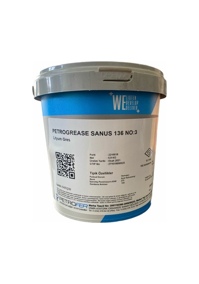Petrofer Sanus 136 Lityum Sarı Gres 900 G