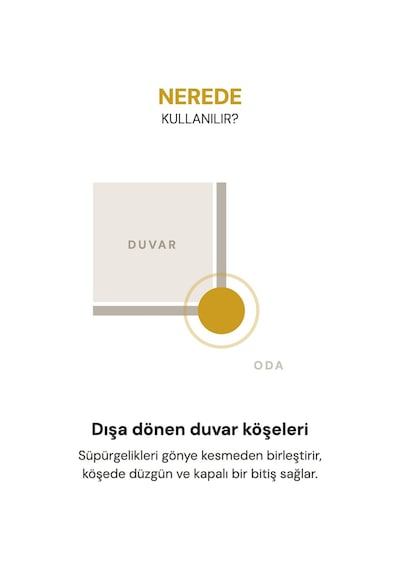 Vilo Süpürgelik Dış Köşe Aparatı 2 Adet Linela 412 Siyah Uyumlu