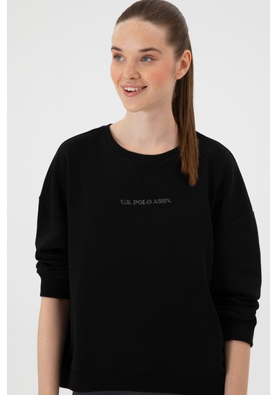 U.S. Polo Assn. Kadın Siyah Bisiklet Yaka Sweathırt 50313562-VR046