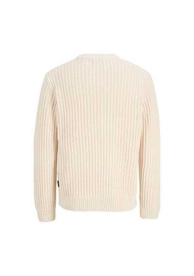 Jack & Jones Jjjaxon Erkek Bisiklet Yaka Triko Kazak Günlük Şık Ekru