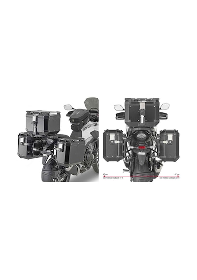 Gıvı Plo1171cam Honda Cb 500 X 19-23 - Nx 500 24-25 Yan Çanta Taşıyıcı Tek Renk