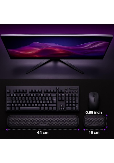 Coofbe Masaüstü Kol Dayama Padi Ergonomik Klavye Ve Mouse İçin Bilek Destek Seti Bilek Yastığı -