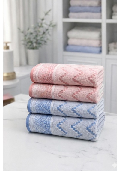 Özdilek Juliette Best Set Hamam Takımı Mavi-pembe Çok Renkli