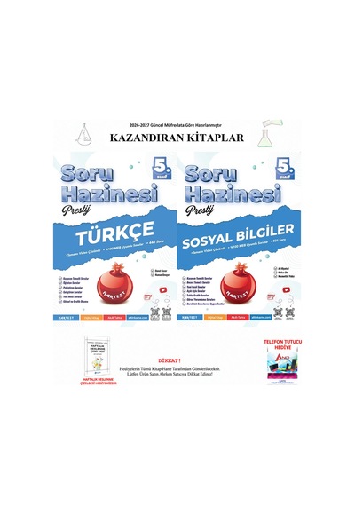 Nartest 5. Sınıf Türkçe Sosyal Soru Bankası 2 Kitap Seti