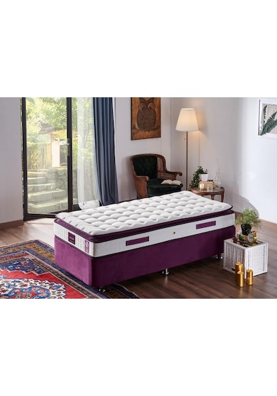 Nironyatak Niron Purple 90X200 Tek Kişilik Pedli Yatak Full Ortopedik Yaylı