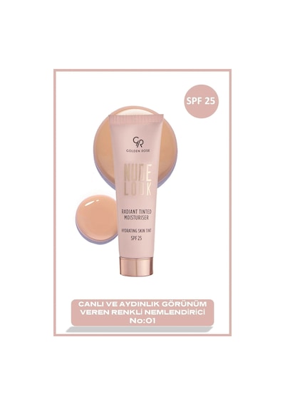 Golden Rose Nude Look Radiant Tinted Moisturiser SPF25 01 32 ML