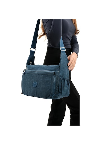 Çapraz Askılı Ultra Hafif Çok Cepli Bayan Omuz Çantası Mavi Model: 571-6b - Mavi