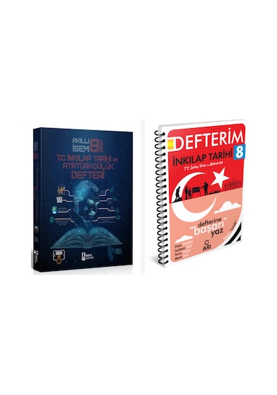 Arı 8. Sınıf İnkılap Tarihi Akıllı Defter Seti 2 Kitap İsem Ve Ar
