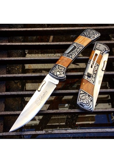 Knivox Columbia Company İşlemeli A3159d Kamp Çaksı Kahverengi