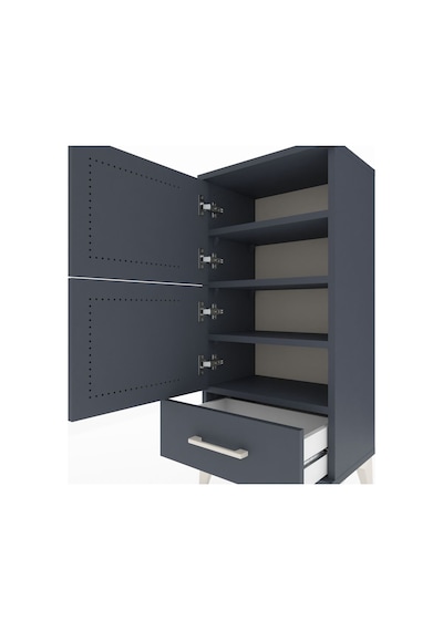 Arges Komodin 4 Raflı Tek Çekmeceli 2 Kapaklı 44x30x96 Antras... Antrasit Arges Komodin 4 Raflı Tek Çekmeceli 2 Kapaklı 44x30x96 Antras... Antrasit