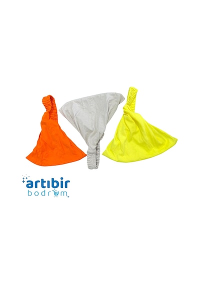 Lastikli Penye Bandana Seti Paraşüt Model Kahverengi