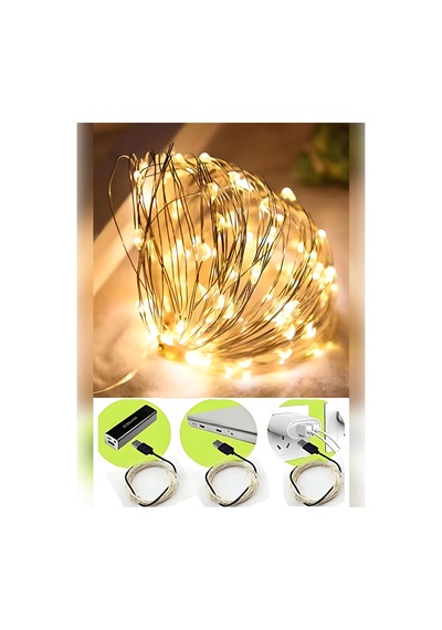 10 Metre Gün Işığı Usb Peri Led Dekoratif Şerit Aydınlatma Çok Amaçlı Süsleme Işığı Gün Işığı