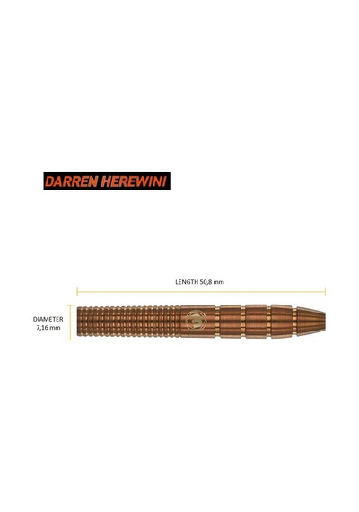 Winmau Darren Herrewini 24 Gr %90 Tungsten Dart Oku