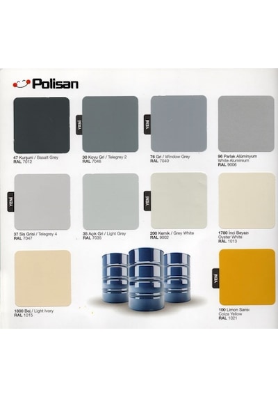 Polisan Endüstriyel Boya Ral 5017 15 Kg