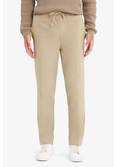 DeFacto Yazlık Kumaş Jogger Pantolon Beli Bağcıklı Lastikli Düz Paça Cepli Her Yöne Esneyen A9943AX25SPBG315