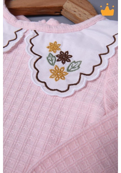 Babyhola 1-3 Yaş Kız Bebek Çocuk Çıtçıtlı Badi Pantolon Şık Alt Üst 2'li Takım Bayramlık 2327 Haki