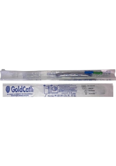 Goldcath - Hidrofilik Üriner Katater Su Soketi İle Tak Sonda Yetişkin 14fr 40 Cm