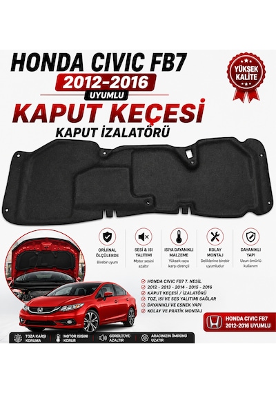 Honda Cıvıc Fb7 2012-2016 Model Uyumlu Kaput Keçesi Kaput İzalatörü