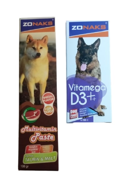 Zonaks Köpek Multivitamin Pasta Extra Taurin & Malt + Köpek D3 Vitamin