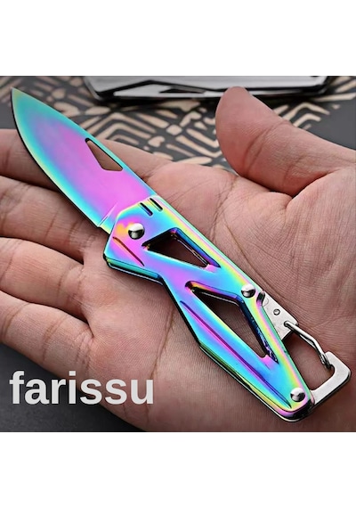 Alaska Mini Gökkuşağı Katlanır Çakı - Ultra Kompakt, Şık Ve Çok Amaçlı Cep Bıçağı Çok Renkli