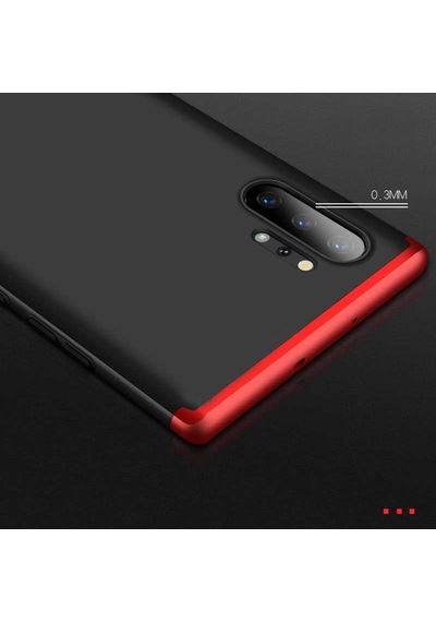 Galaxy Note 10 Plus Kılıf Zore Ays Kapak Siyah-Kırmızı