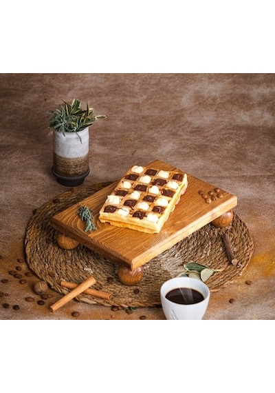 Ustwood Risus Top Ayaklı 17x30 Cm Ahşap Dikdörtgen Pasta Sunum