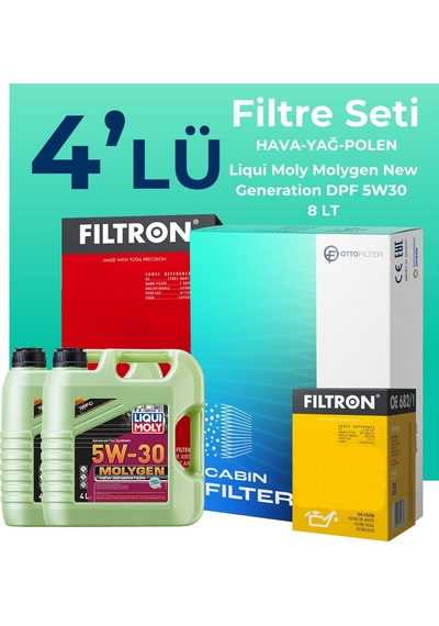 Filtron Mercedes S350 Filtre Bakım Seti Liqui Moly Motor Yağlı (2006-2013) 4 Lü -