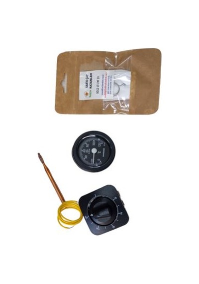 Termostat Vetermometre İle Musluk Bezi Çay Kazanı İçin Üçlü Set