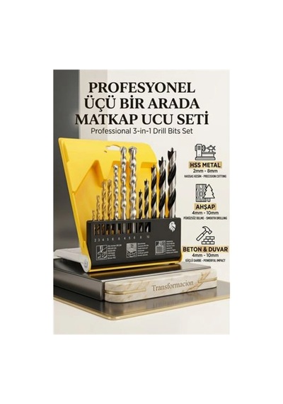 Matkap Ucu Seti- Beton Metal Ahşap Matkap Ucu Drill Bits Set 16 Lı Set 721728 Str-mn346 Matkap Ucu Seti- Beton Metal Ahşap Matkap Ucu Drill Bits Set 16 Lı Set 721728 Str-mn346