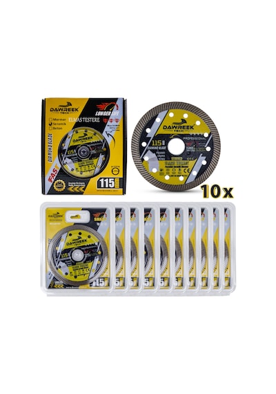 Dawreek Dt009cd 115mm Profesyonel İnce Turbo Pro Elmas Testere Porselen-seramik-mermer